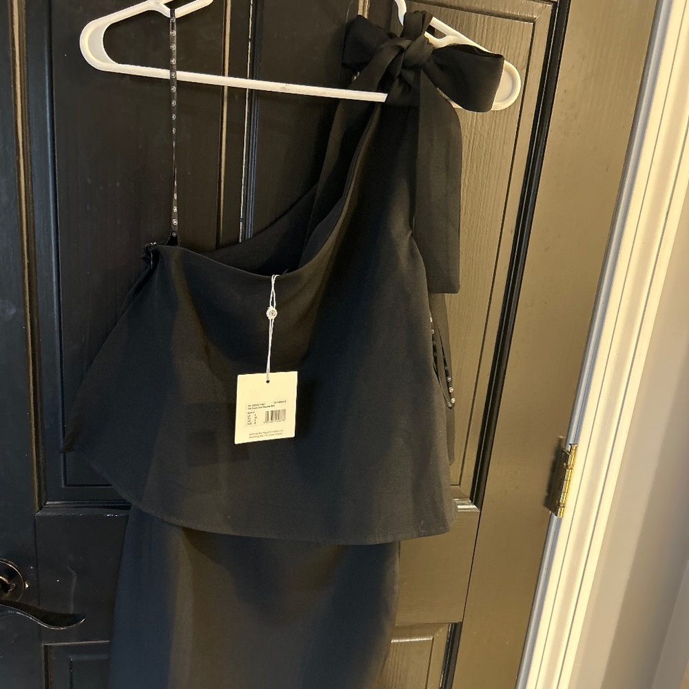 Tall Crepe one shoulder midi